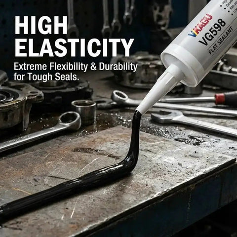 Black RTV Silicone Gasket Maker High Temp Oil Resistant Heavy-Duty Sealant for Auto Engines, Oil Pans, Valve Covers