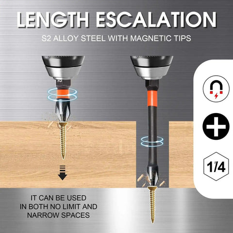 Ten Pack PH2 Magnetic Phillips Bits For Impact Drivers Two Inch Long With One Fourth Inch Hex Shank Premium S2 Steel Construction