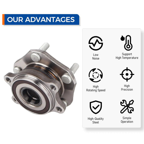 Front Wheel Bearing And Hub Assembly 513357 For Nissan Qashqai 2017 2018, Rogue 2014 2023, Rogue Sport 2017 2022 With ABS, OE quality