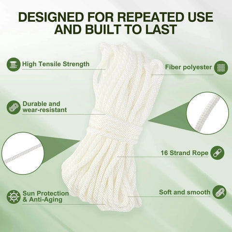 5.0 Mm Pull Start Cord Replacement For Lawn Mower And Outdoor Power Equipment, 10 Meters Long Recoil Starter Rope Details