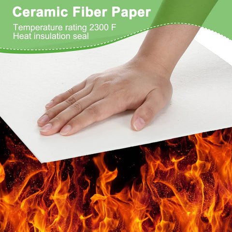Ceramic fiber paper sheet, white insulation gasket, hand pressing over flame for kiln use