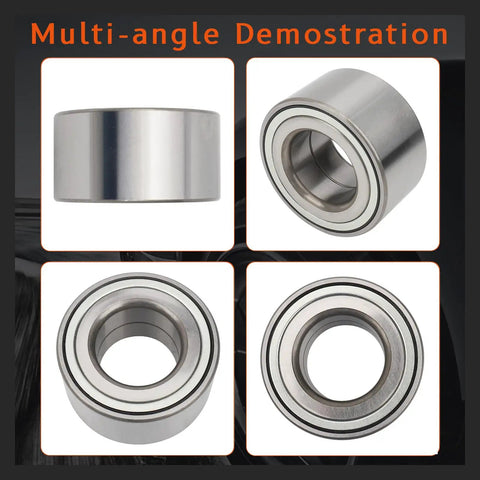 Multi-angle view of Pair Front Wheel Hub Bearings for Lexus RX350, RX450h, Toyota Highlander, Sienna with Japan grease.