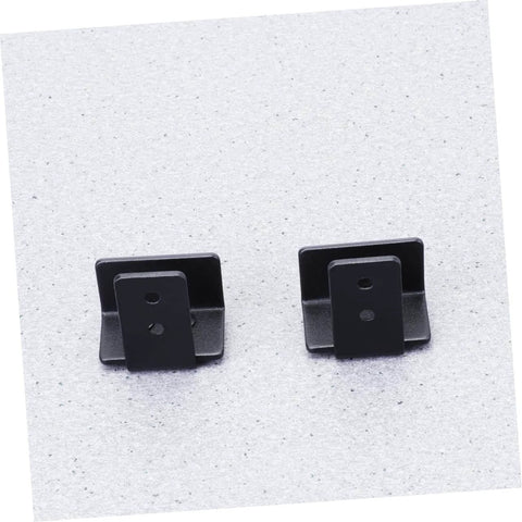Barn Door Track Stop Floor Guide Ground Mount Adjustable Black Carbon Steel Hardware Kit for Sliding Doors Works On Pre Grooved Or Non Grooved Doors Easy To Install DIY Barn Door Accessory shown front view