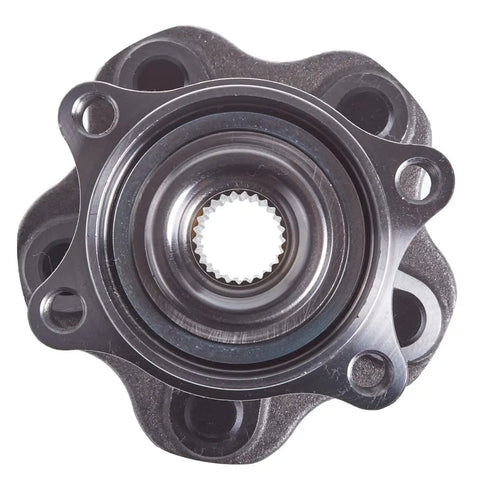 Front view of Rear Wheel Hub And Bearing Assembly For AWD Nissan Rogue And Juke - Fits 08 20 Rogue, 17 22 Rogue Sport, 11 17 Juke