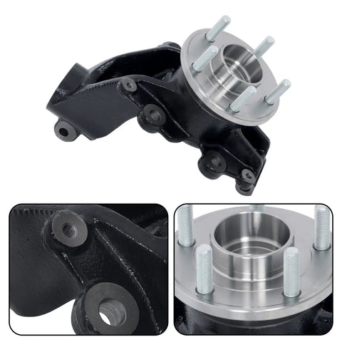 Front Left And Front Right Wheel Hub Bearing Steering Knuckle Assembly Replacement For Focus 2012 2013 2014 2015 2016 2017 2018 1.0L 2.0L CV6Z3K186A CV6Z1104A