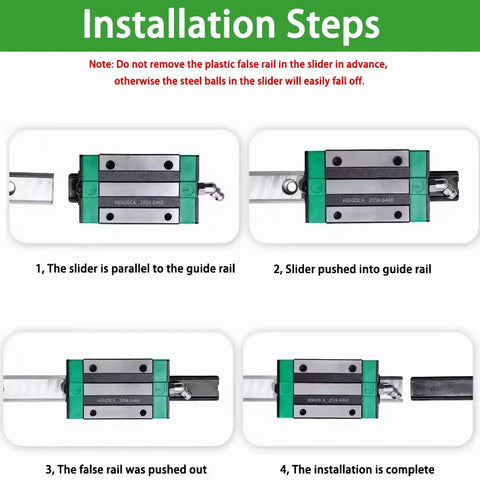 Beefy Linear Rail Carriage Block Bearing Steel Square Slide Carriage Slider for QEH15 and EGR15 installation steps