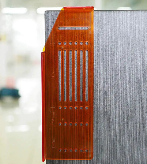 Transparent Orange Drill Mounting Template Pack of 3 for Cabinet Doors and Drawers With Accurate Scale Ideal for Three Inch.