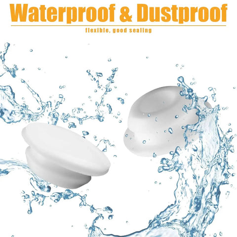 White Hole Plug Set Of 10 For 10mm To 10.5mm Holes, waterproof and dustproof, temperature resistant plastic.