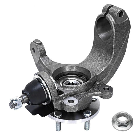 Front Left Steering Knuckle With Wheel Bearing Hub Assembly for 2010 2013 Ford Transit Connect Driver Side Replacement, OEM Grade