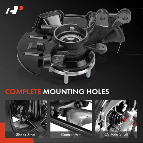 Beefy Front Right Steering Knuckle And Wheel Bearing Hub Assembly for Hyundai Elantra 2007 to 2012 with Four Wheel ABS