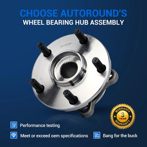 Front Wheel Hub and Bearing Assembly 513258 Fits Scion tC 2011 2016 Manual Transmission Only Toyota RAV4