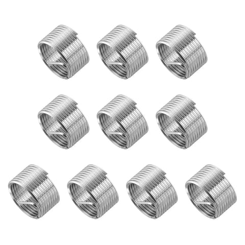 10 Pack M18x1.5 Wire Thread Inserts 1D 18mm Effective Length 304 Stainless Steel Helical Coiled Type Thread Repair Kit