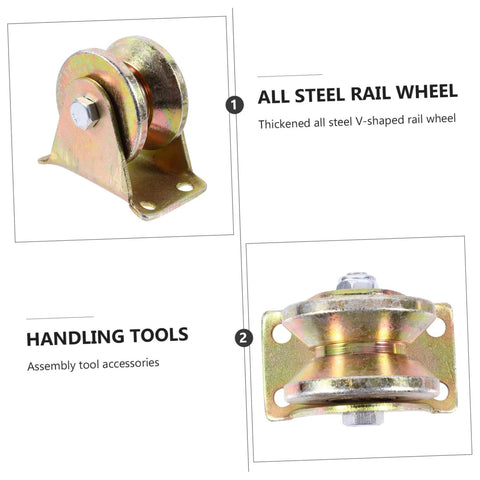 Groove Sliding Gate Track Roller Wheels Set Heavy Duty And Easy Install Bolt Fixed And Lightweight Design For Smooth Operation