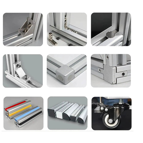 40 Series Aluminum Extrusion T Slot 4040 Black 200mm Long 4 Pack Extruded Aluminum Profile For DIYers European Standard Anodized