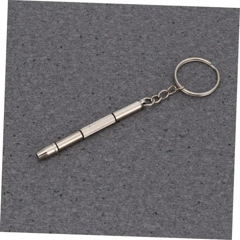 Keychain screwdriver from 1000 Piece Stainless Steel Miniature Screws Kit For Glasses Phones Watches And Eyewear With Screwdriver And Tweezers Included