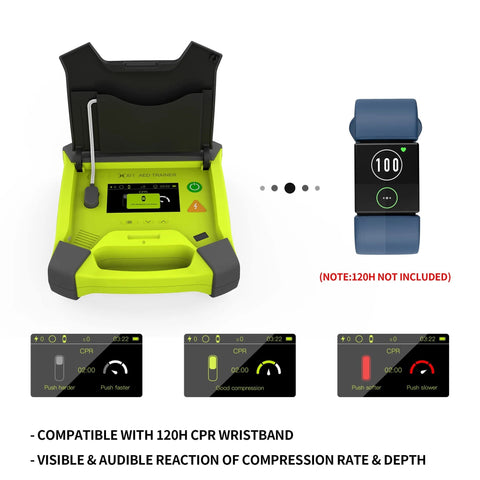 Real Time CPR Feedback AED Training Kit For First Aid Trainees And Beginners With Automatic External Defibrillator Simulator