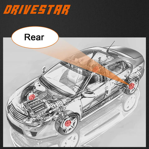 Illustration of rear wheel hub and bearing assembly installation for Toyota Yaris, Prius C, Scion iQ with 4-lug ABS.