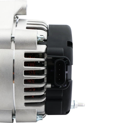 Side view of Rock Solid Alternator Replacement For GM Trucks And SUVs Including Tahoe Silverado 1500 2500 3500 With 4.3L 4.8L 5.3L And 6.0L Engines Fits Cadillac Chevrolet GMC Models Part 8247N 335 1086 Compatible.
