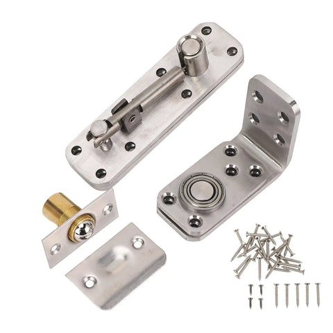 Hidden Door Hinge For Secret Doors And Bookcases Heavy Duty 600LBS Stainless Steel 180 Degree Adjustable Pivot Hinge With Concealed Mount And Screws Smooth Rotation For Hidden Rooms Cabinets And Shelves