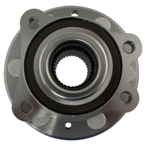 Close-up of front wheel bearing hub from 4 Piece Front Cv Axle And Front Wheel Bearing Hub Assemblies Kit For 2015 To 2022 Chevrolet Colorado And 2015 To 2022 GMC Canyon 4x4 Compatible Direct Fit With Diy Video Guides