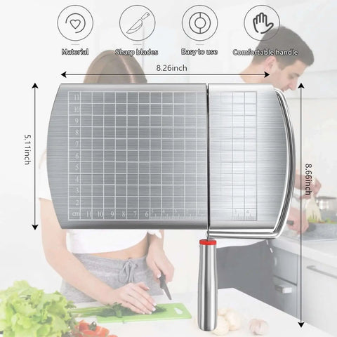 Versatile Stainless Steel Cheese Slicer With Grid Scale And Non Slip Feet For Precise Slices Of Cheese Butter Sausage And Bread