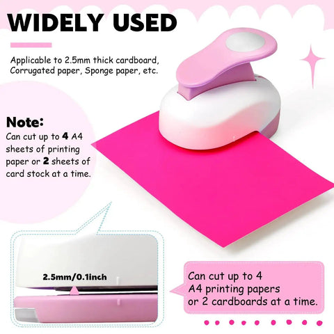 Dope 6 Piece Circle Punch Set For Scrapbooking And Crafts demonstrating card stock cutting ability