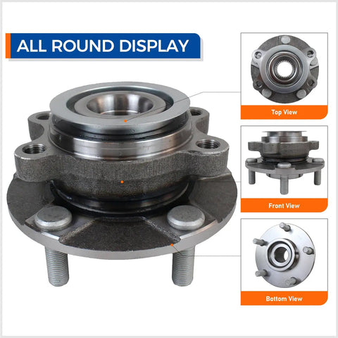 Pair Front Wheel Hub And Bearing Assembly 513298 Fits 2008 2013 Nissan Rogue, 2014 2015 Rogue Select, And 2008 2012 Sentra 2.5L 4 Cylinder With 5 Lug Pattern showing multiple views