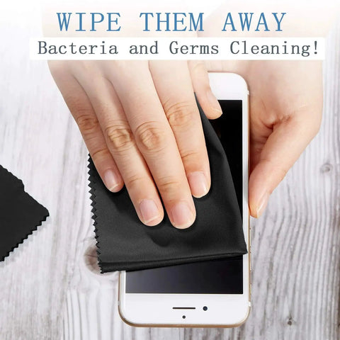Microfiber Cleaning Cloths For Glasses And Screens 50 Pack 6x7 Inches wiping smartphone