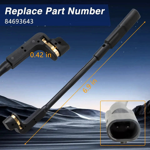 KPALAG front brake pad wear sensor, 6.9 in cable, 0.42 in head, part 84693643 for GMC Sierra 1500 and Cadillac Escalade.
