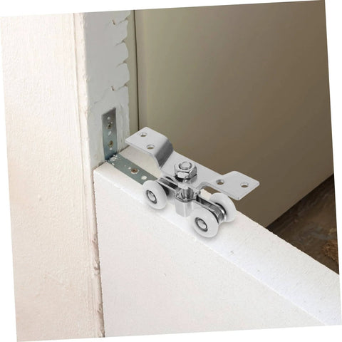 Installed 2 Pack Sliding Door Rollers Stainless Steel With Silent Nylon Wheels for smooth indoor outdoor operation, heavy duty track.