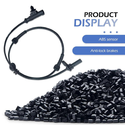 yorpyep rear-left ABS wheel speed sensor with wiring harness, black