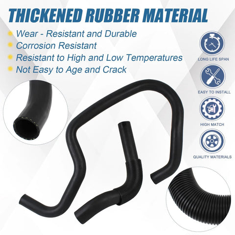 Cool Star radiator coolant hose kit with two black rubber hoses and a corrugated flex tube for engine cooling.