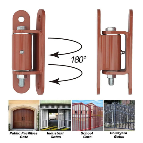 7 Inch Heavy Duty Gate Hinges 1100 Lb Capacity Bolt On Weld On Carbon Steel Hinges with 180-degree swing for various gates