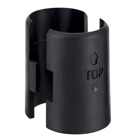 Black ABS shelf lock clip for 1" post, part of 50 Pack Wire Shelf Clips For 1 Inch Post Shelving Black ABS Shelf Lock Clips.