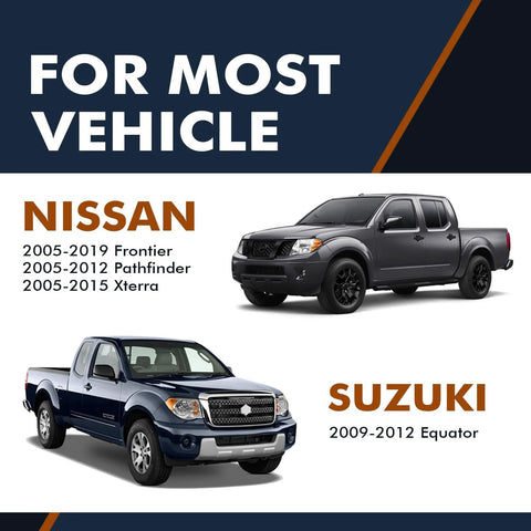 Front Wheel Hub Bearing Assembly Replacement Fits 2005 Through 2023 Nissan Frontier RWD 2005 Through 2012 Pathfinder RWD 2005 Through 2015 Xterra RWD 2009 Through 2012 Suzuki Equator RWD Pair Of 2 For A Smooth Ride And Long Lasting Performance shown with vehicles
