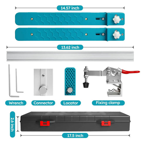 Pro Grade Drawer Slide Jig For Cabinets And Desks with toggle clamp and magnetic arm, cabinet hardware jig with punch locator