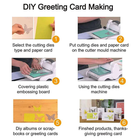 Steps for using 1 Set Butterfly Bow Tie Metal Die Cuts For DIY Scrapbooking And Card Making with cutting dies machine tutorial