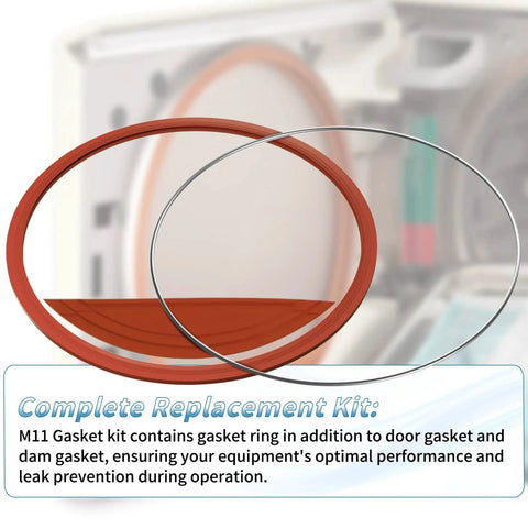Gasket Kit For M11 And M11D Ultraclave Steam Sterilizers By Midmark Includes Door Gasket Dam Gasket Ring And Support Wires
