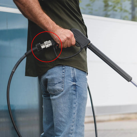 Pressure washer quick-connect kit, stainless steel, M22 male thread to 3/8 in quick connect, 4-pack
