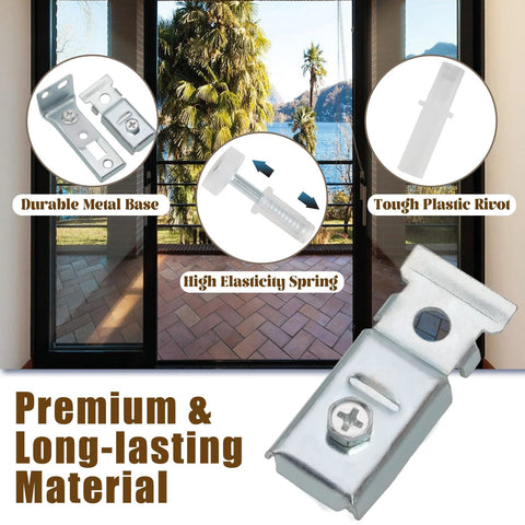 2 Pack Bifold Door Hardware Repair Kit For Folding Pocket Doors And Barn Doors Includes Top Pivots Bottom Pivots Seven Eighths Inch Guide Wheels Brackets Screws And All Hardware To Repair Doors Up To Fifty Pounds with metal base and plastic pivot