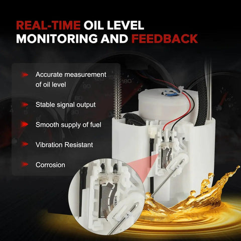 Plug-And-Play Electric Fuel Pump Module Assembly For 2007-2010 Edge And Lincoln MKX 3.5L V6 Replacement With Carbon Commutator