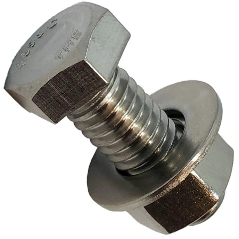 All Purpose 304 Stainless Steel Bolts Nuts And Washers Set One Quarter Inch Twenty Threads Per Inch By One Inch Hex Head Rust Resistant