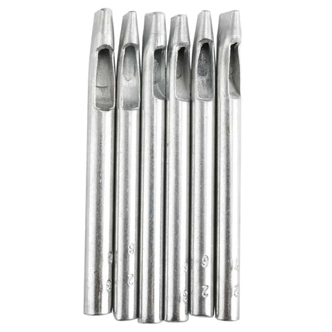Leather Craft Oval Hole Punch Set For Belt And Watch Band Making Hardened Carbon Steel Oblong Punches close-up