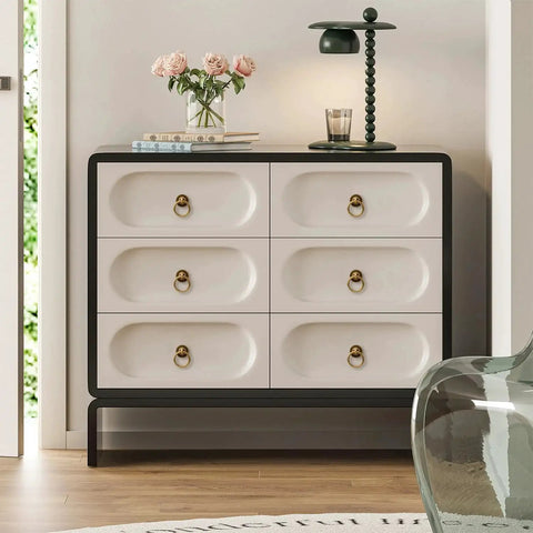 White dresser with 4 Pack Solid Antique Brass Cabinet Ring Pulls Set For Drawers And Cabinets, vintage style hardware