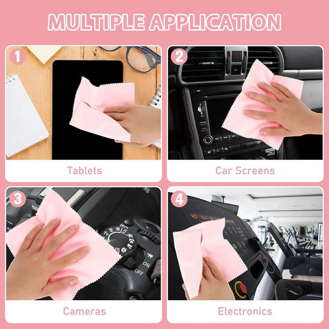 10 Pack Soft Microfiber Glasses Cleaning Cloths For Eyeglasses Cameras Phones used on tablets, car screens, cameras, electronics