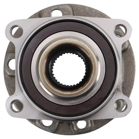 Front view of wheel bearing and hub assembly for 2014-2022 Jeep Cherokee AWD 4WD and 2015-2017 Chrysler 200 AWD replacement kit.