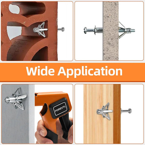 Molly Bolts Drywall And Plaster Walls Kit With 32 Pieces In 8 Sizes Includes Screws And Molly Bolts Setting Tool Heavy Duty Hollow Wall Anchors showing installation variety.