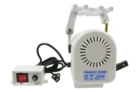 Industrial Sewing Machine Servo Motor 550W 110V High Torque For Heavy Duty No Frills Stitching Quiet Operation with white finish and control box