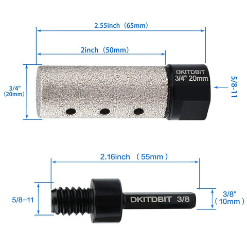 Diamond Coated Finger Bit Three Quarters Inch Tile Milling Bit For Enlarging And Shaping Holes In Porcelain Ceramic Marble Granite