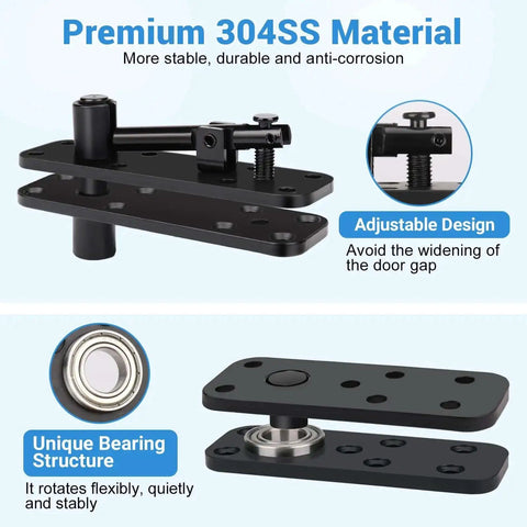Stainless Steel Hidden Door Hinge Pivot For Secret Rooms And Concealed Bookcase with adjustable 304SS material design